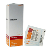 Melolin Low-Adherent Absorbent Dressing - Sterile - 5cm x 5cm - Box 100